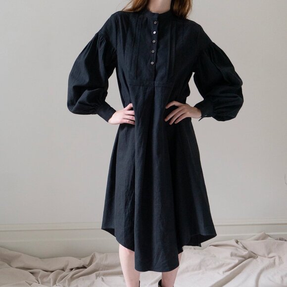 Ovate Nadine Linen Midi Dress Size Small - Picture 10 of 12